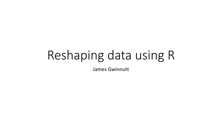 reshaping data using r