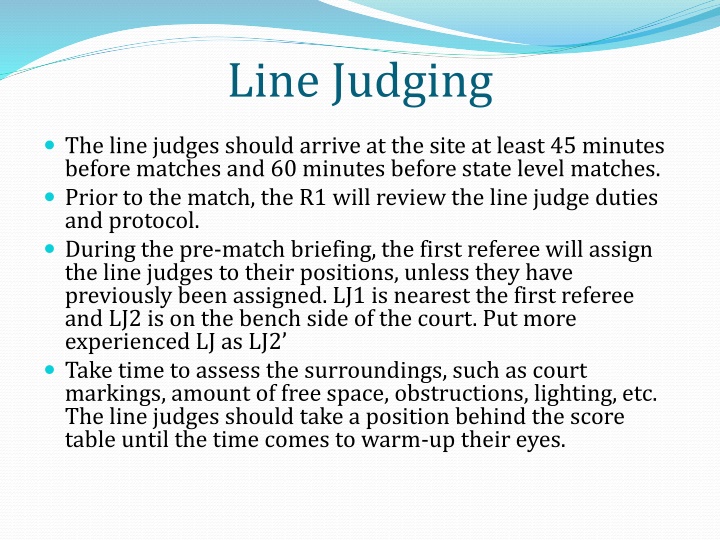 line judging