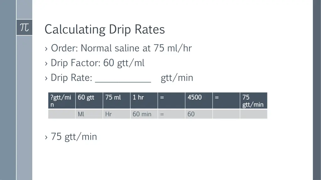 calculating drip rates