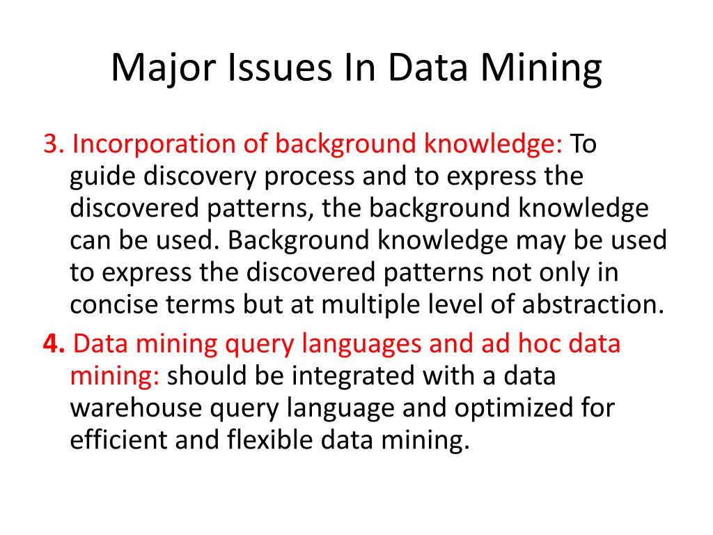 major issues in data mining 1