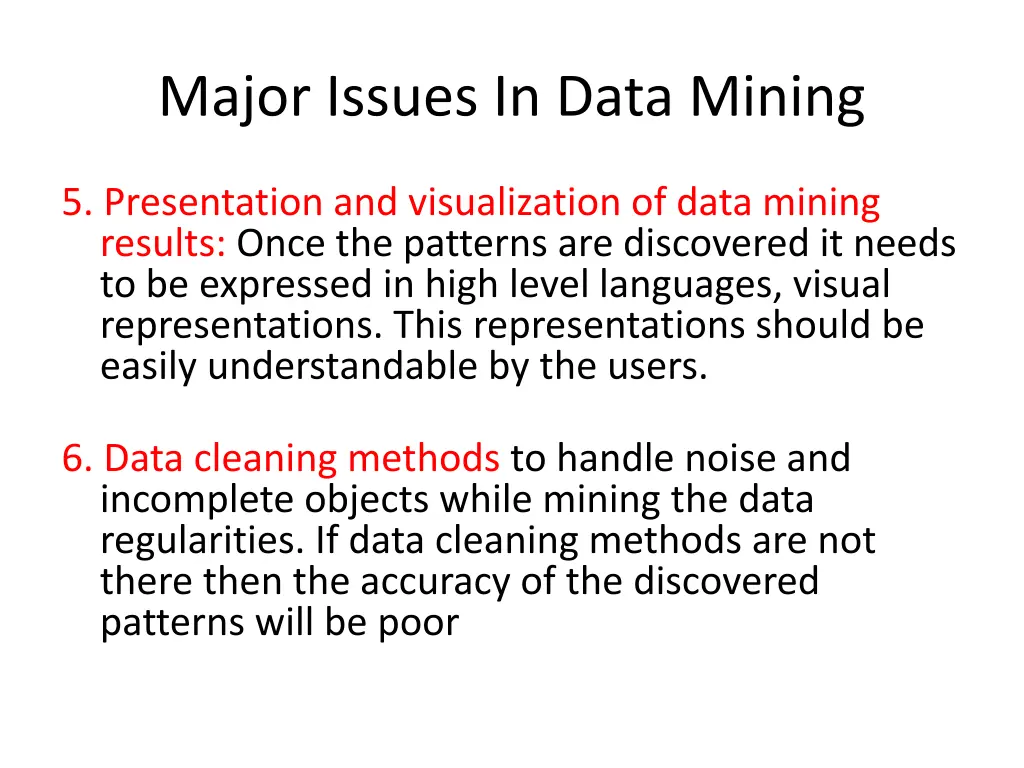 major issues in data mining 2