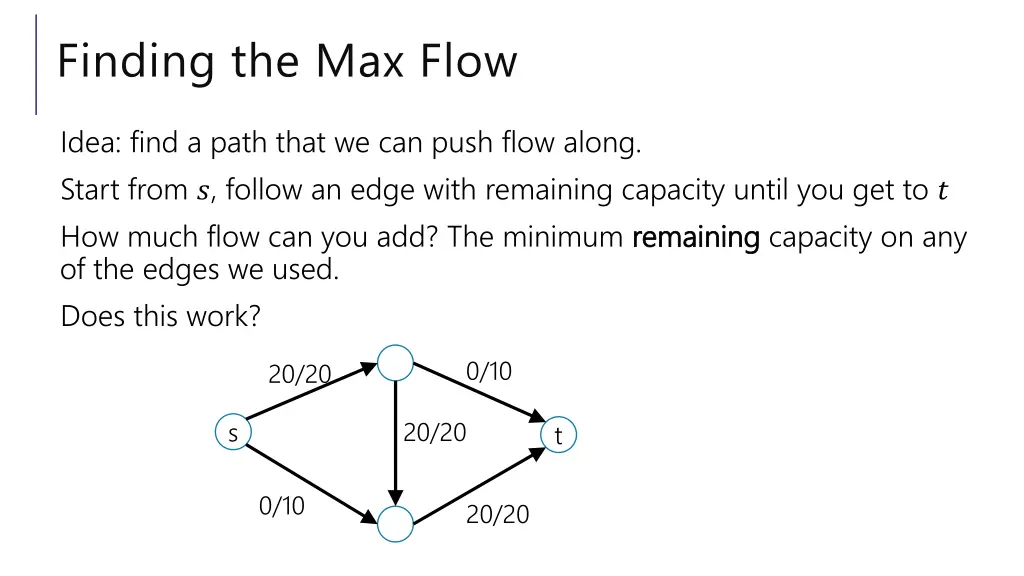 finding the max flow 3