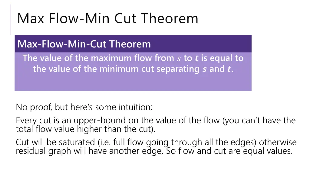 max flow min cut theorem