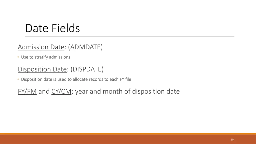 date fields