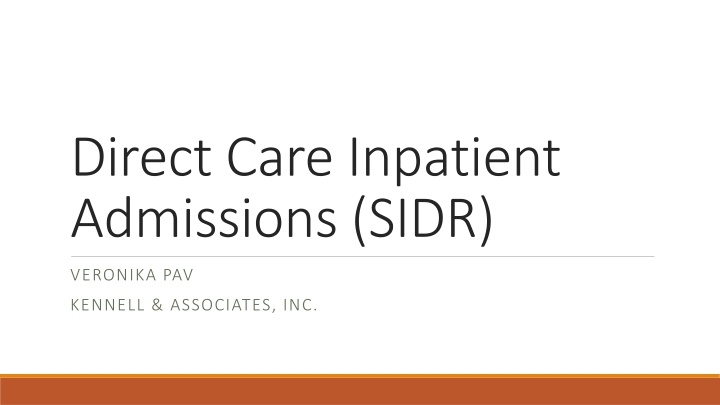 direct care inpatient admissions sidr