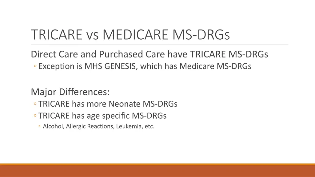 tricare vs medicare ms drgs