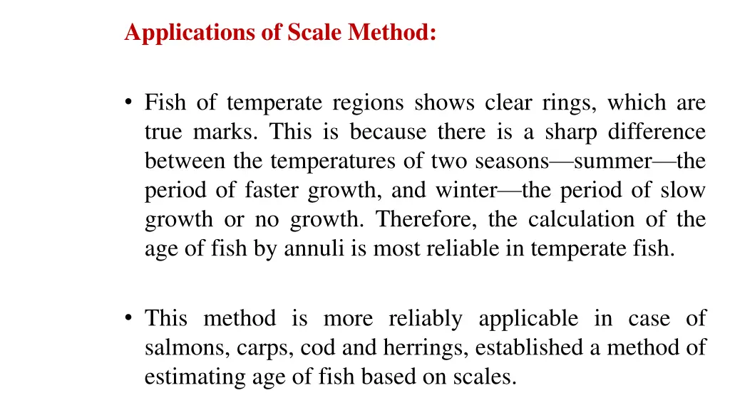 applications of scale method