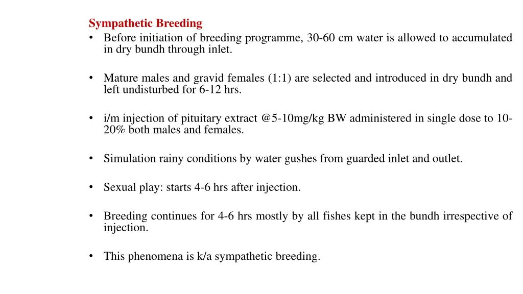 sympathetic breeding before initiation