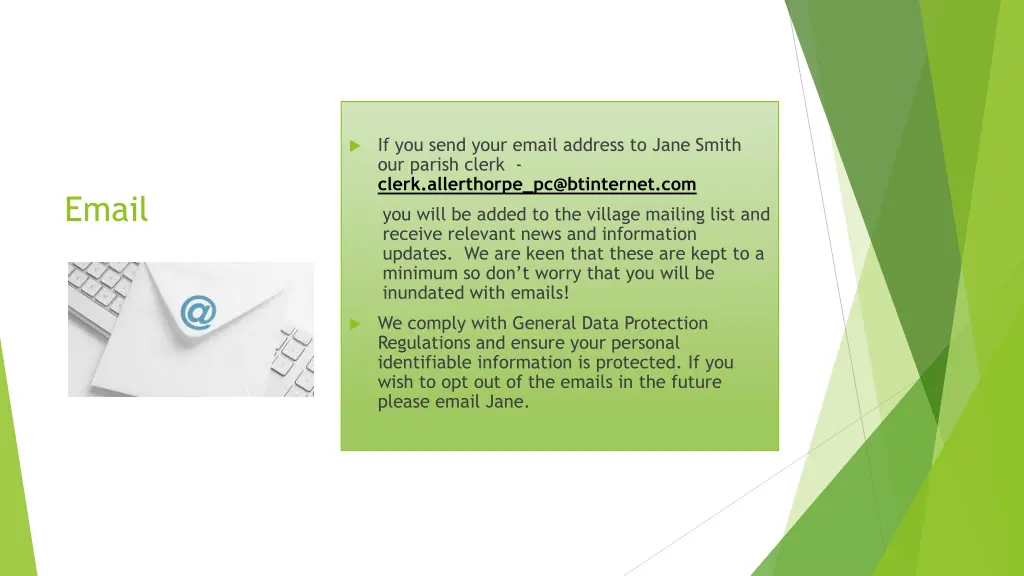 if you send your email address to jane smith