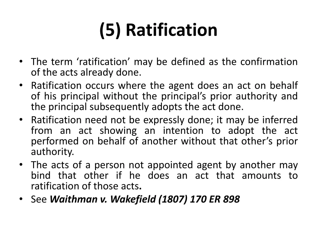 5 ratification