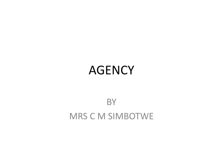 agency