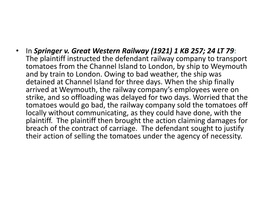 in springer v great western railway 1921