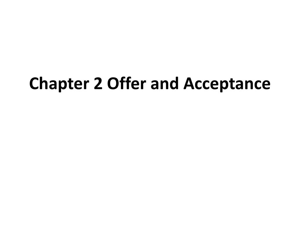 chapter 2 offer and acceptance