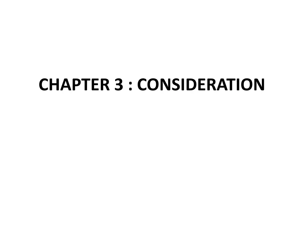 chapter 3 consideration