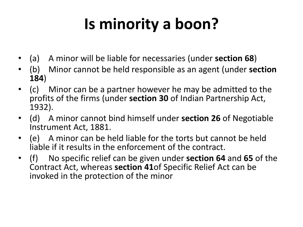 is minority a boon