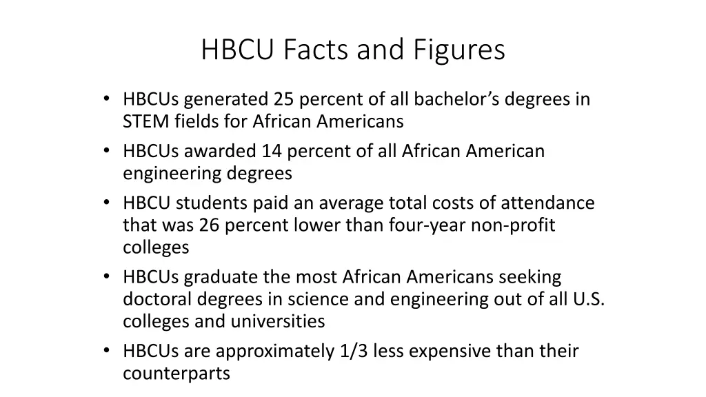 hbcu facts and figures