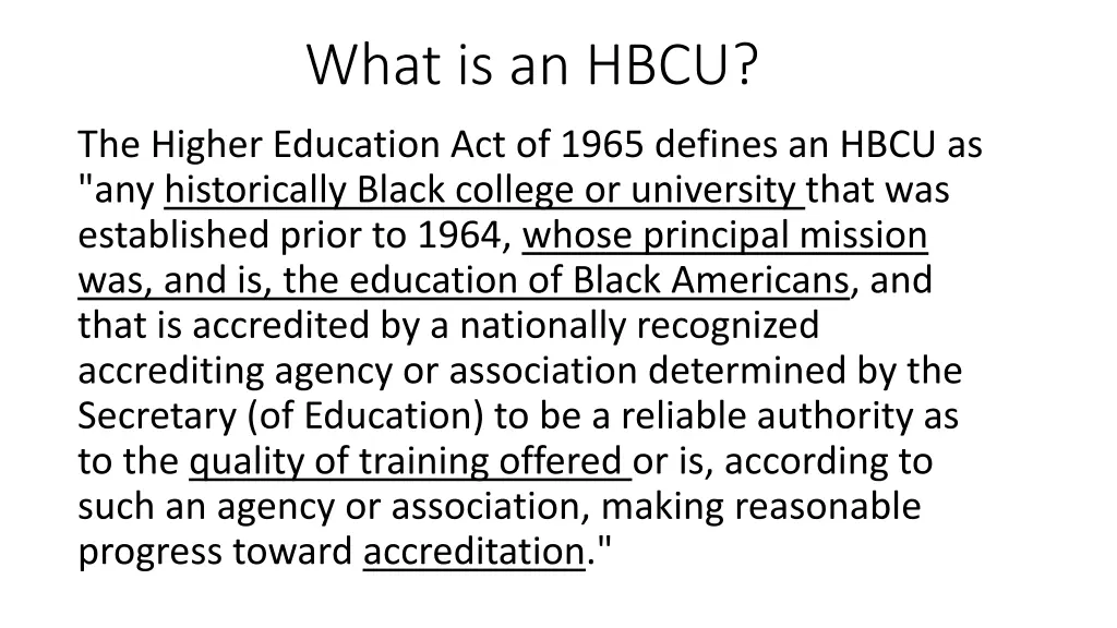 what is an hbcu 1