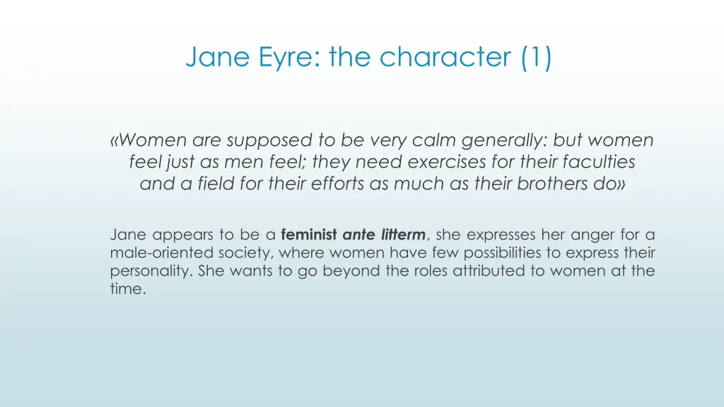 jane eyre the character 1