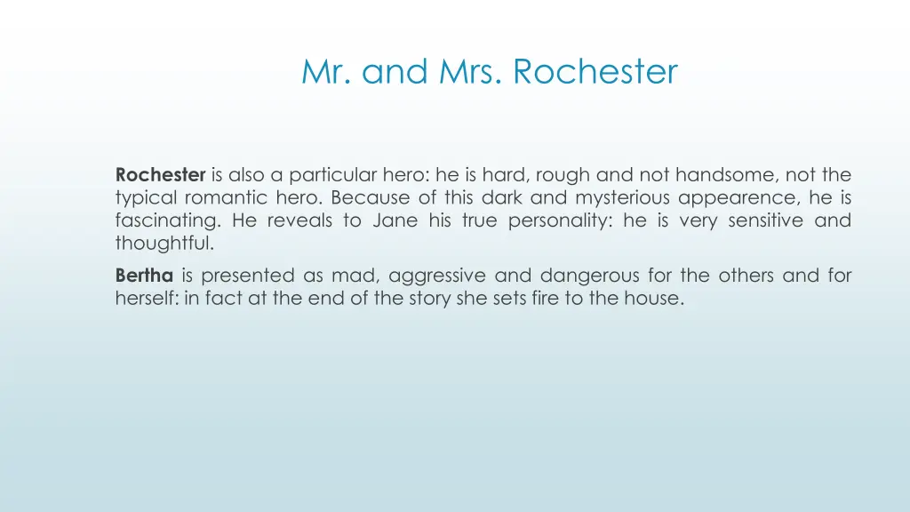 mr and mrs rochester