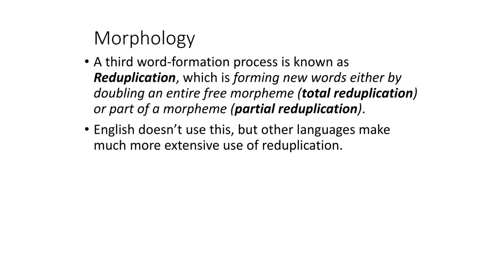 morphology a third word formation process