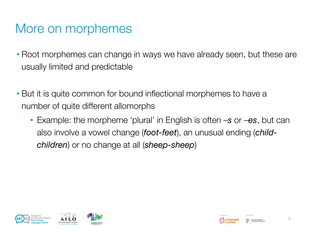 more on morphemes