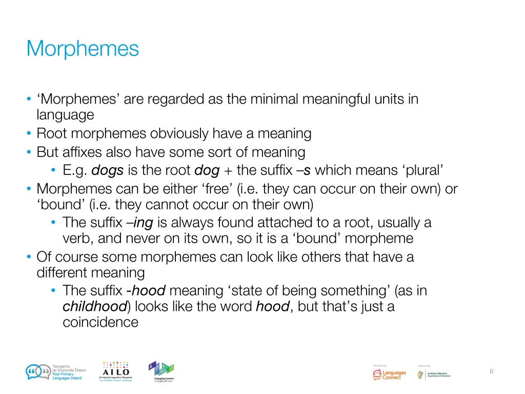 morphemes