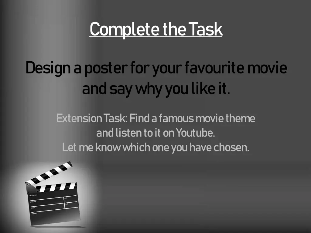 complete the task