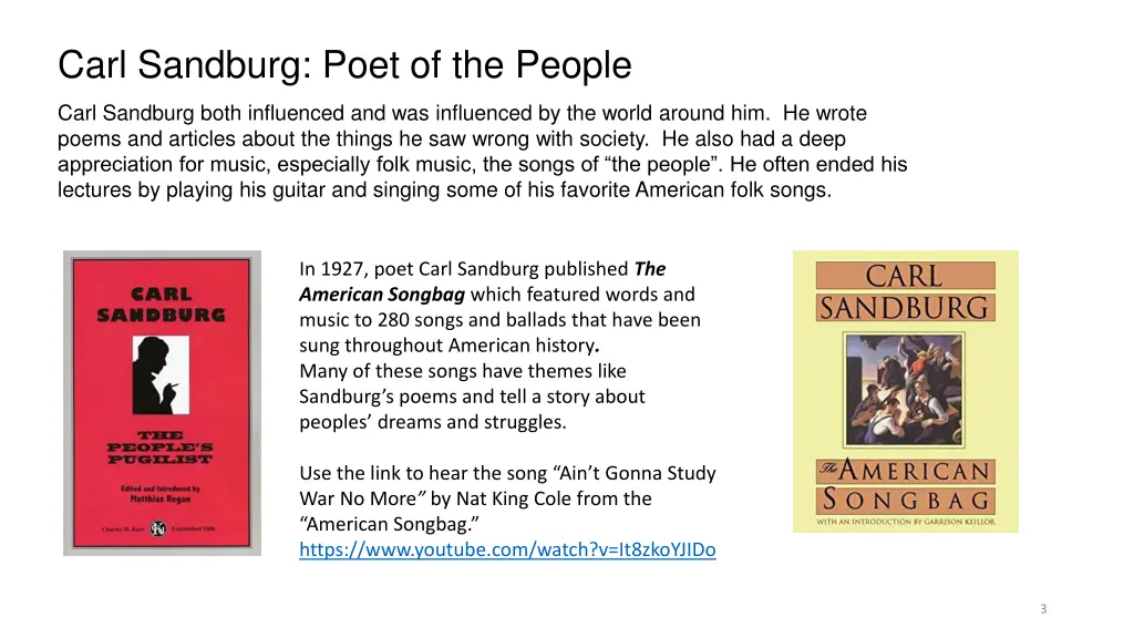 carl sandburg poet of the people