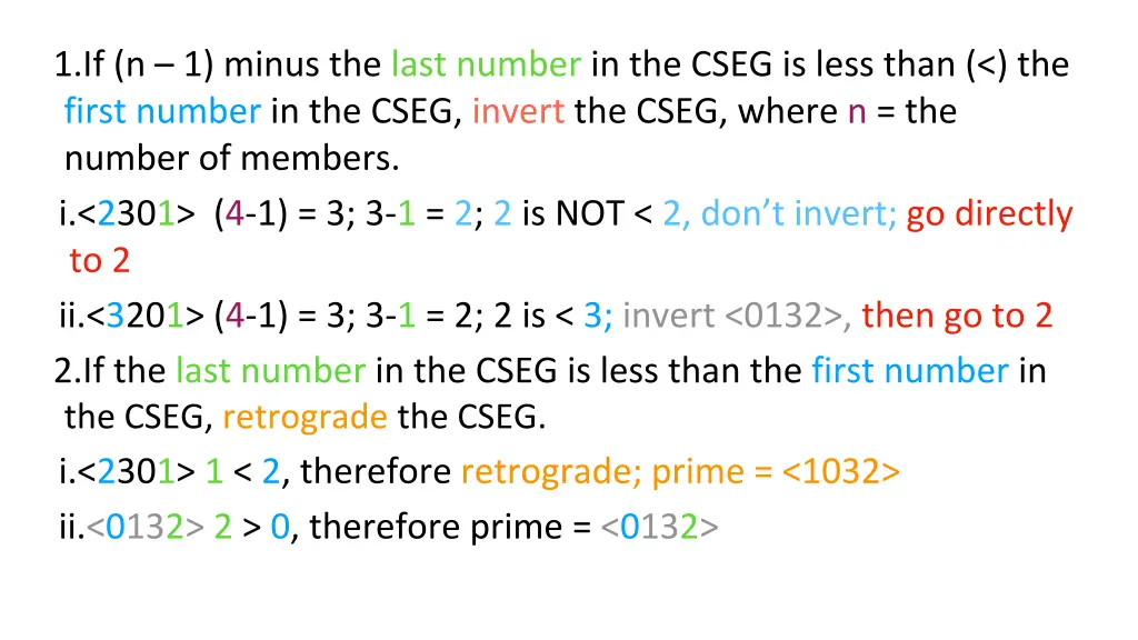 1 if n 1 minus the last number in the cseg