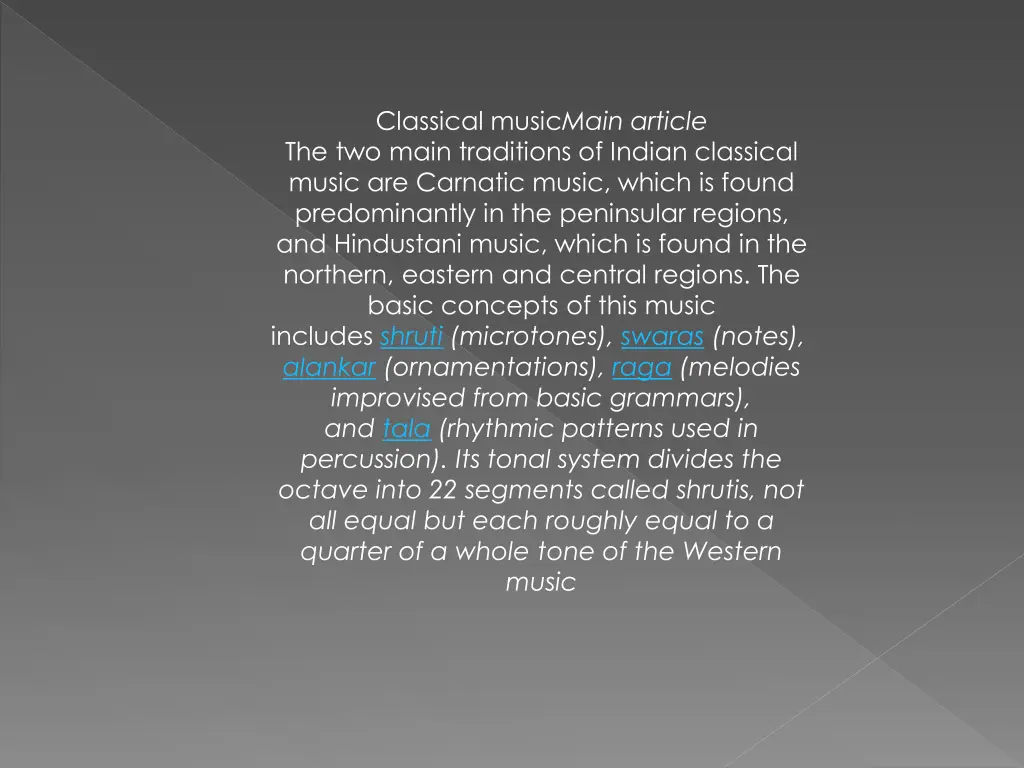 classical music main article the two main