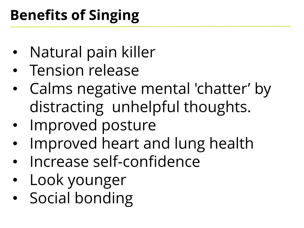 benefits of singing