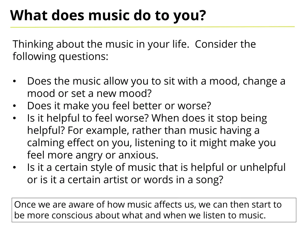 what does music do to you