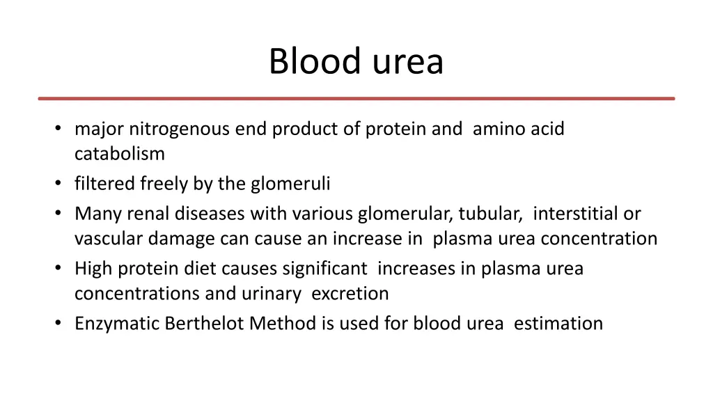 blood urea