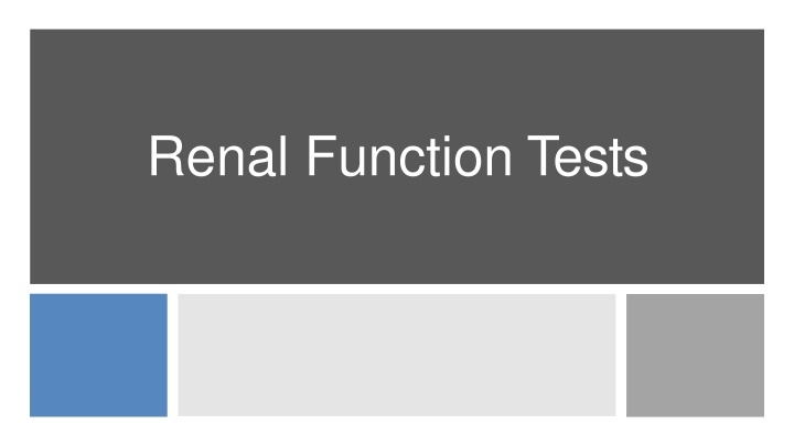 renal function tests