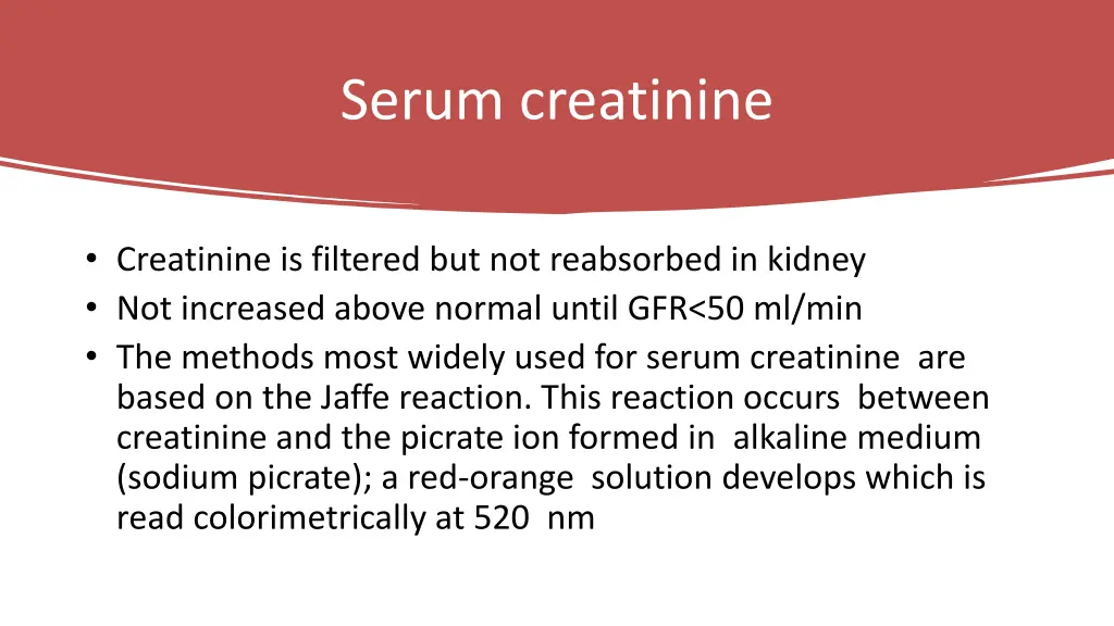 serum creatinine