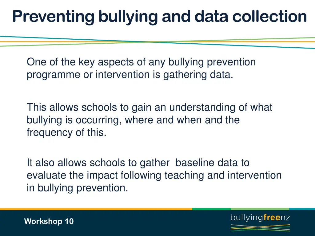 preventing bullying and data collection