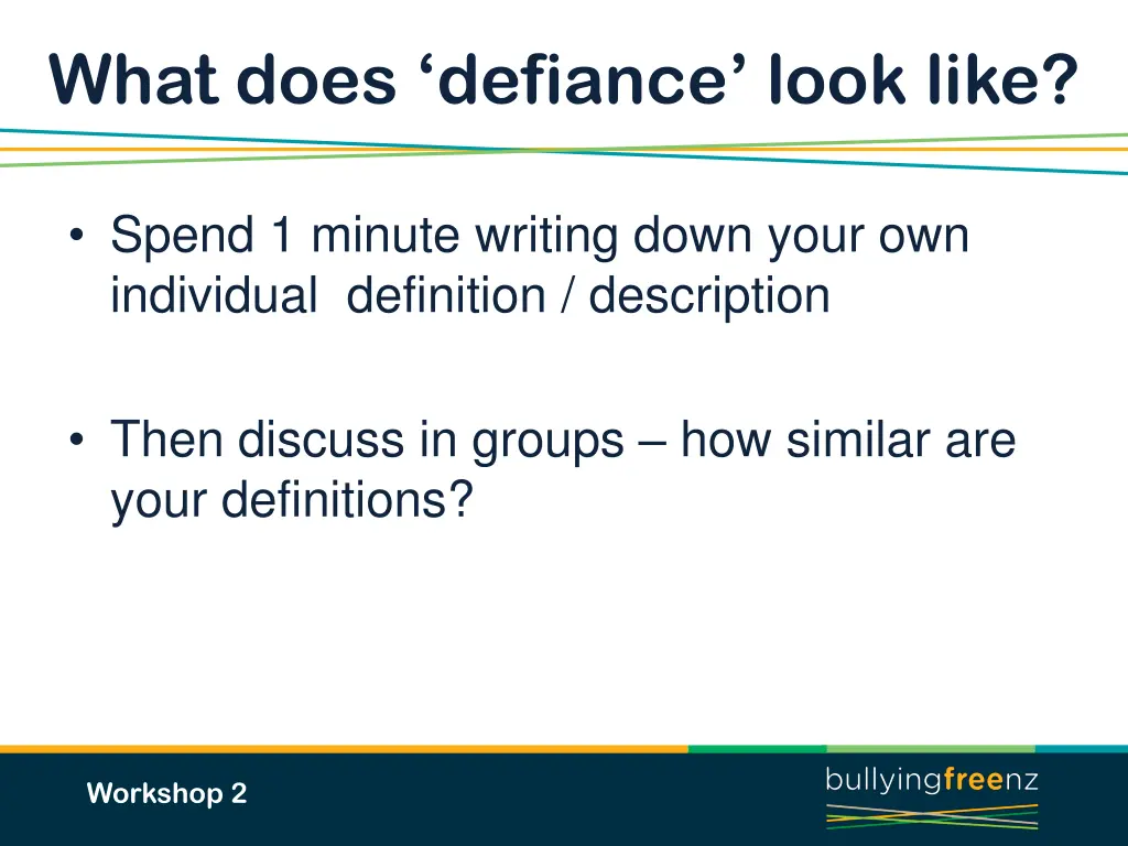 what does defiance look like