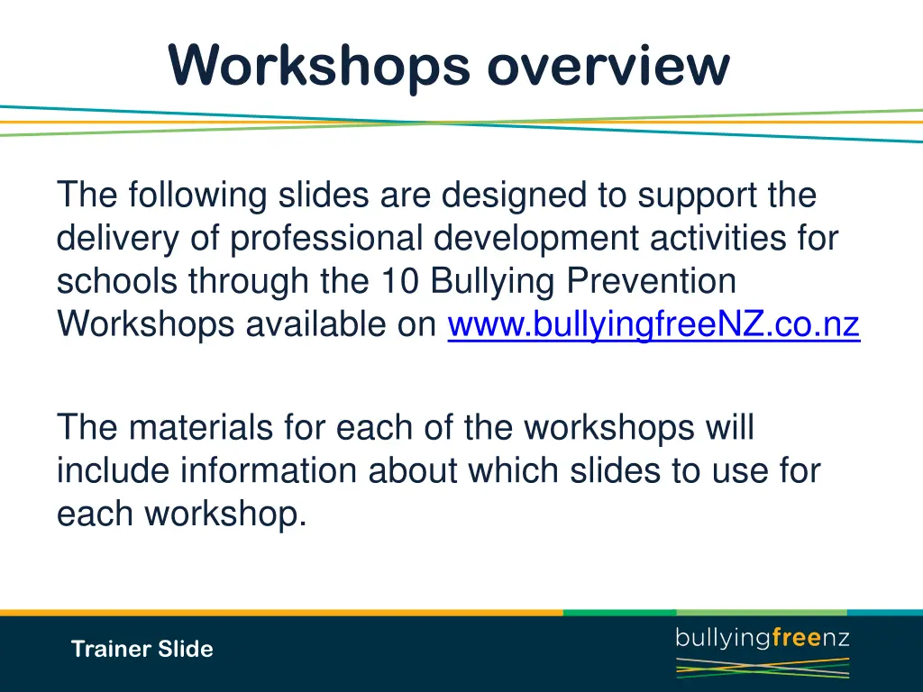 workshops overview