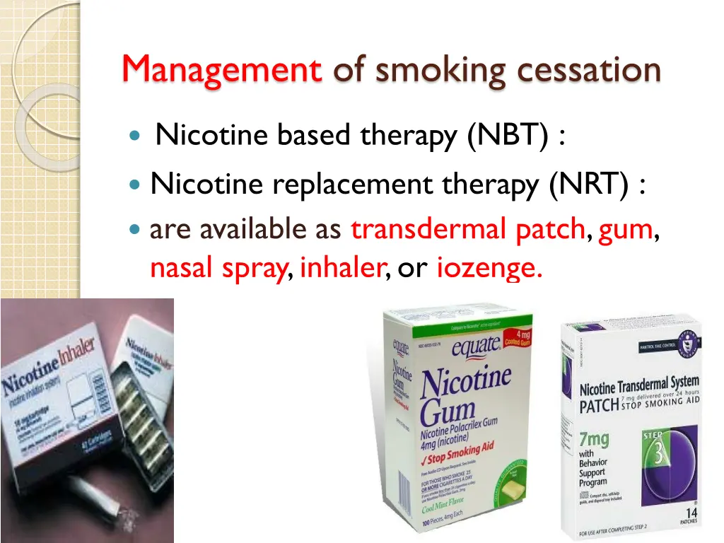 management of smoking cessation 3