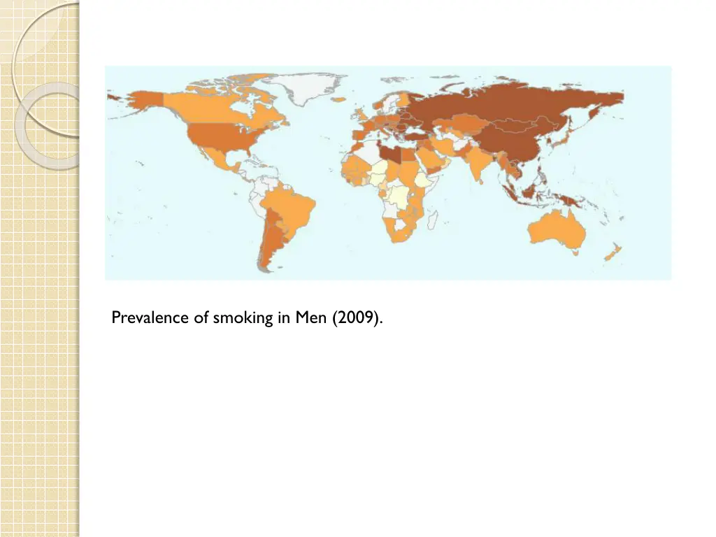 prevalence of smoking in men 2009