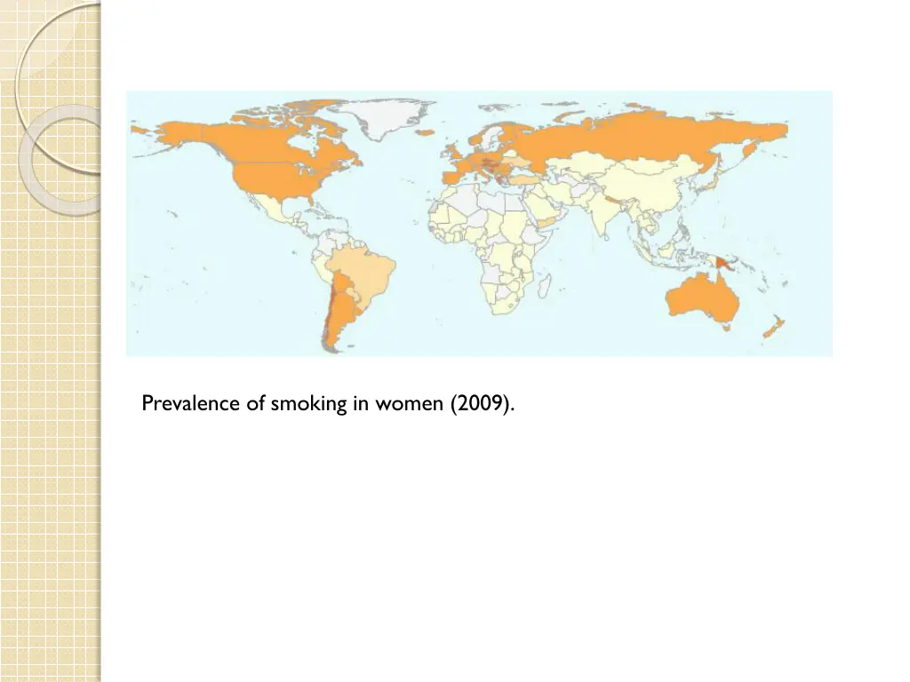 prevalence of smoking in women 2009