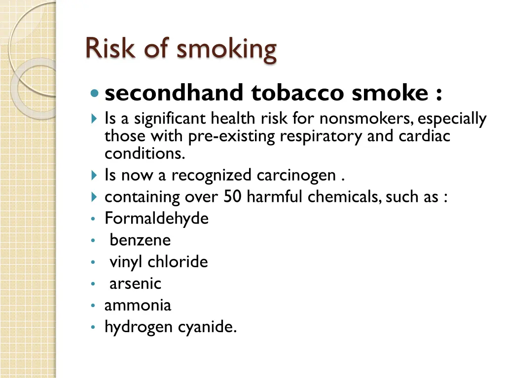 risk of smoking 15