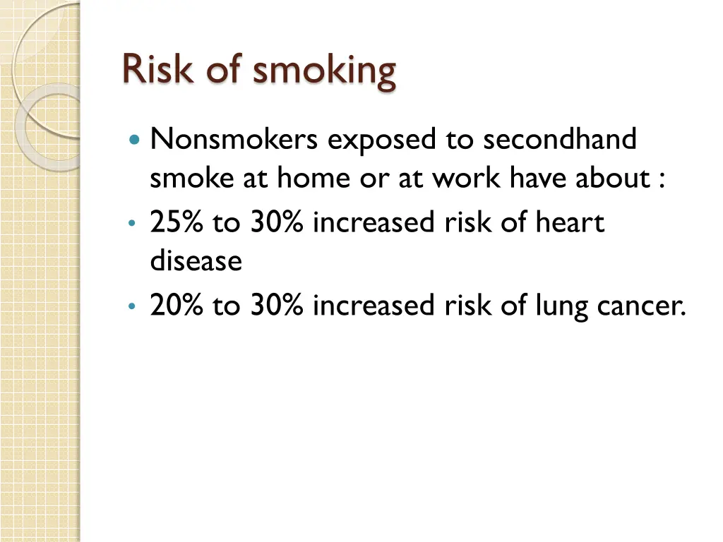 risk of smoking 16