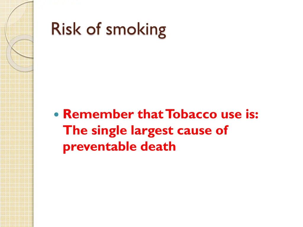 risk of smoking 17