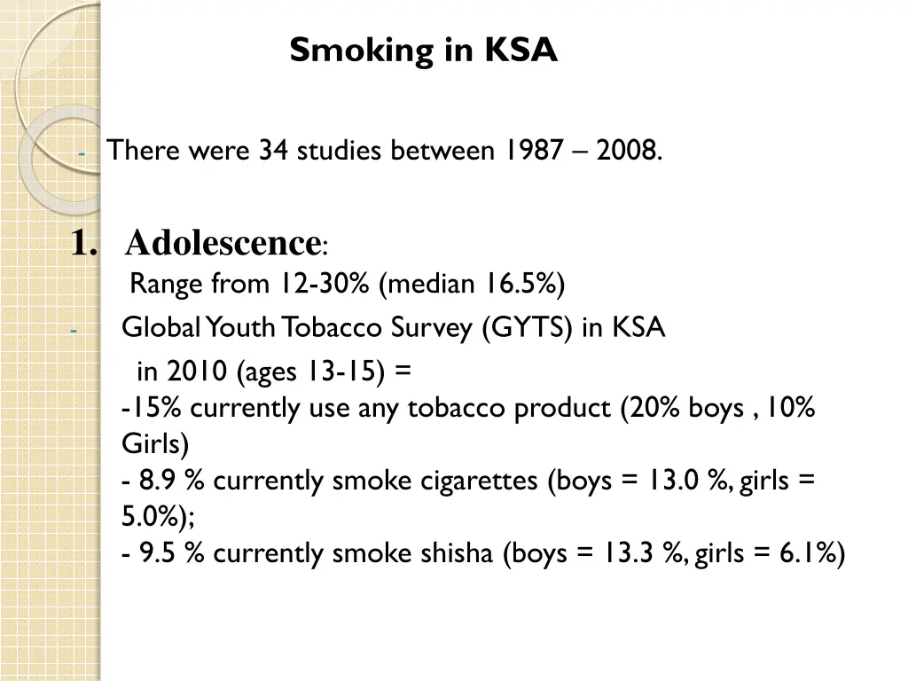 smoking in ksa