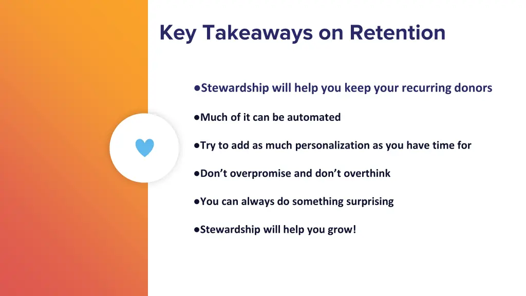 key takeaways on retention