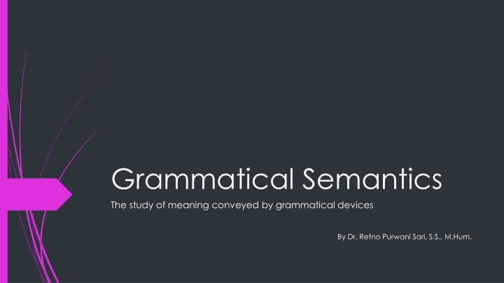 grammatical semantics the study of meaning