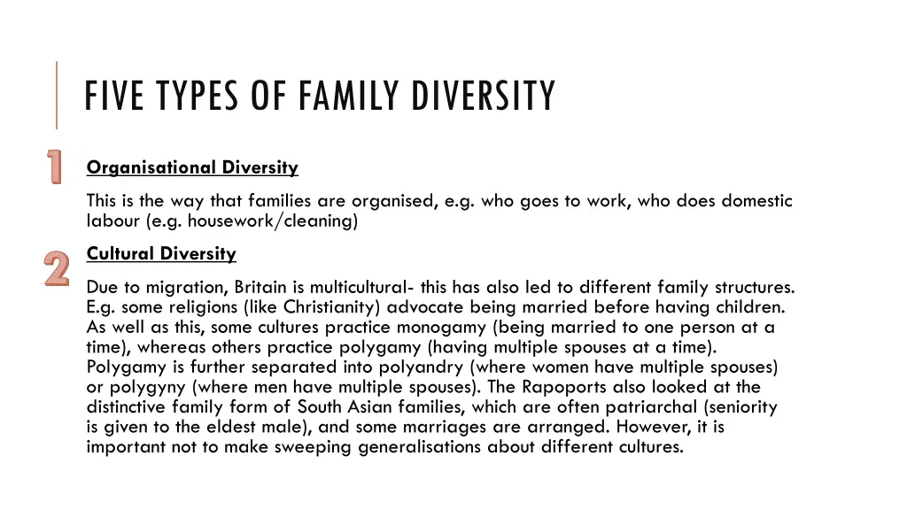 five types of family diversity