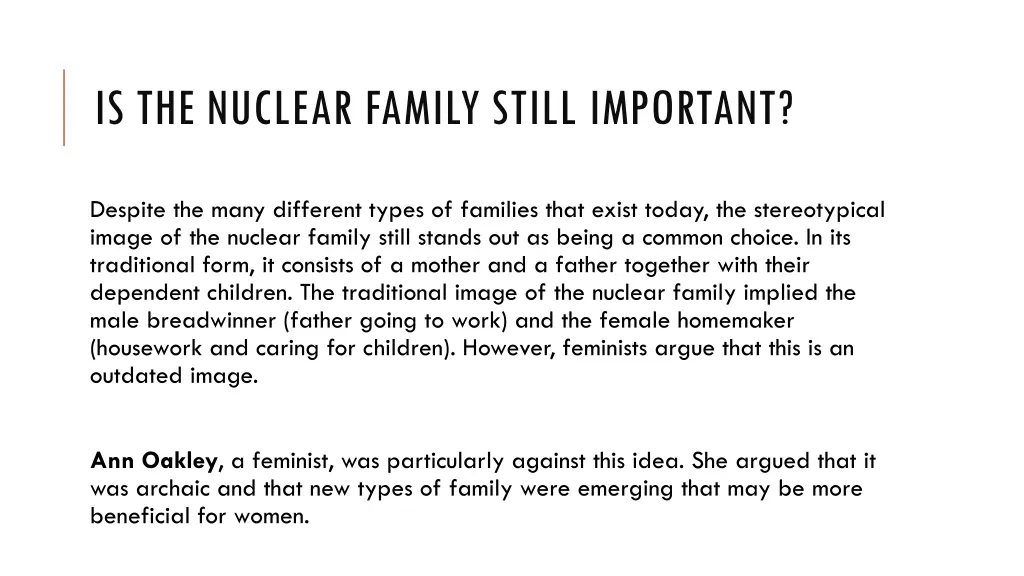 is the nuclear family still important