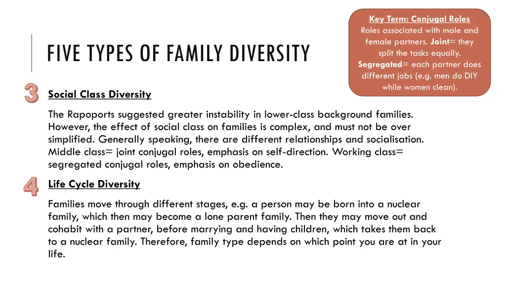 key term conjugal roles roles associated with